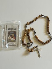 Olive Wood Jerusalem Rosary New In Bag