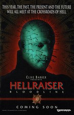 Poster vintage anni 90 Hellraiser IV Bloodline Doug Bradley film stampa foto pubblicità