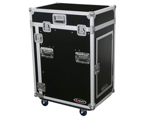 Odyssey FZAR04BL Black 4U Professional Travel Protective Amp Rack