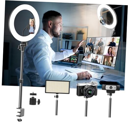 Ring Light for Computer Video Conferencing/Zoom Meeting/Studio-12 '' 12in-Black-image