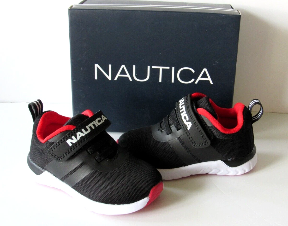 NAUTICA Baby Boys size 6T Black Lightweight Slip On Sneakers