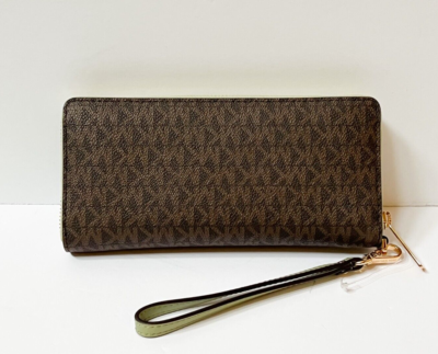 Michael Kors Jet Set Travel Large Continental Wallet MK Brown