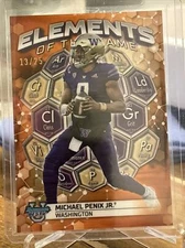 2023 Bowmans Best U Elements Of The Game Michael Penix Jr Orange /25 SSP