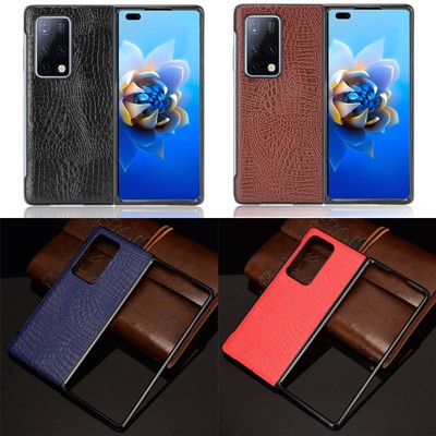 For Huawei Mate X2 Protective Cover Folding Shell Crocodile Leather Phone Case