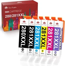 6x PGI-280 XXL CLI-281 XXL Ink for Canon PIXMA TS6320 TS8320 TS702 TS9100 TS6220