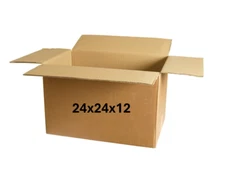 24" x 24" x 12" CARDBOARD BOX - 200 lb -  SINGLE BOX