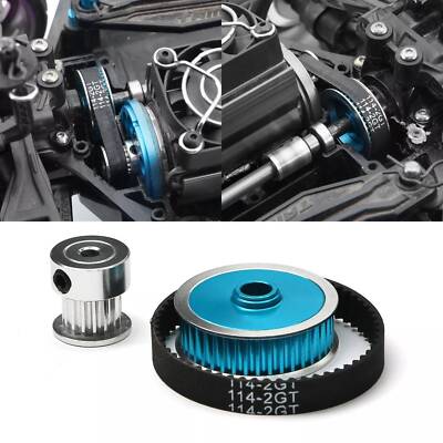 Gearbox Belt Drive Transmission Gear System For Tamiya TT02 TT-02 1/10 RC Car