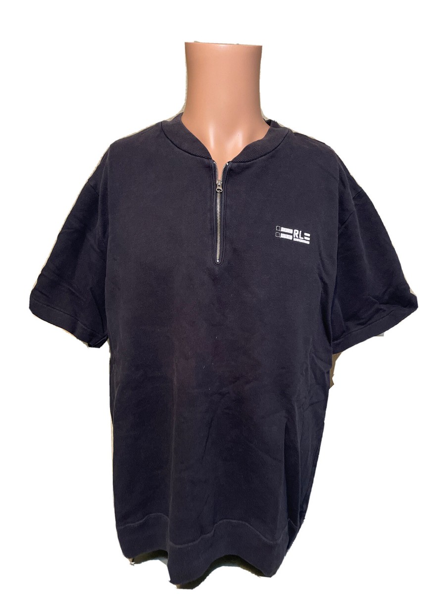 Vintage 90's Polo Jeans Ralph Lauren Black 1/4 Zip Shirt
