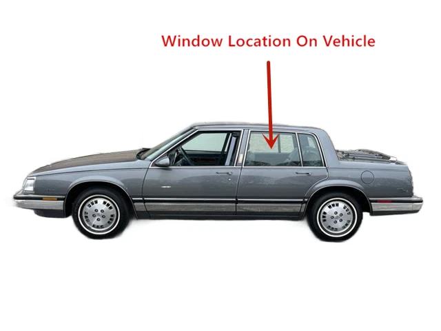 Fit Electra LeSabre Bonneville Sedan Driver Left Side Rear Door Window Glass Foto 3 de 4