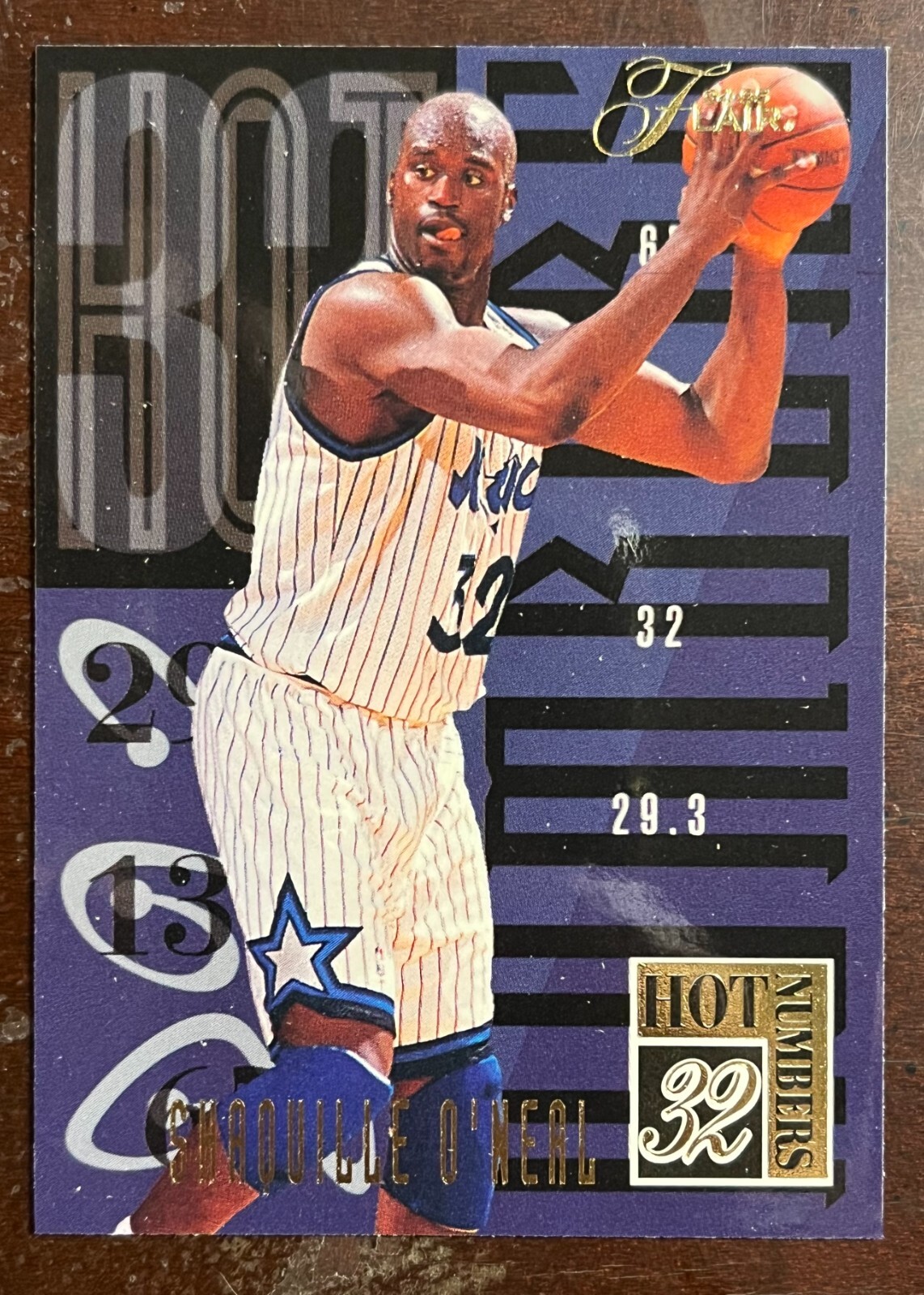 1994-95 Flair Hot Numbers Insert #12 Shaquille O'Neal! Looks Mint+! 15xAS! HOF!