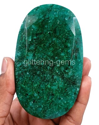 1325.0CT Certified Oval Shape Green Emerald Big Size Loose Gemstone Natural 5AIJ