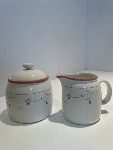 Vintage Ranamru Nordic Wind Creamer and Sugar Bowl w/ lid great condition Japan