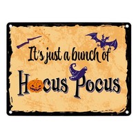 Metallschild In 15X20 Cm Mit Halloween Motiv Und Spruch - It's Just A Bunch Of