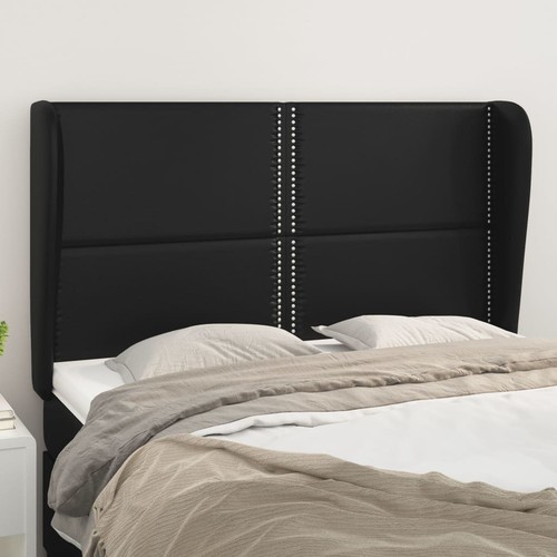 VidaXL Testiera In Similpelle Nero – 90x5x118/128 Cm, Altezza Regolabile E Supporto Per La Schiena