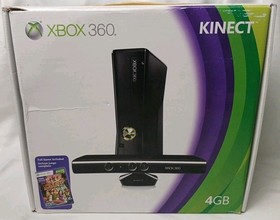 Microsoft Xbox 360 Console 4GB Kinect Original Box 9 Games Lot