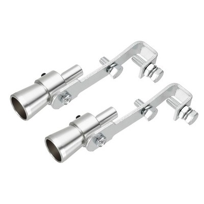 2 Pcs Car Exhaust Whistle, Sound Exhaust Muffler Pipe Whistle, Silver