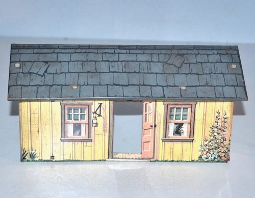 Vintage 1950s Marx Rifleman Ranch Playset Tin Ranch House Cabin