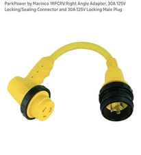 ParkPower by Marinco 1RPCRV Right Angle Adapter,30A 125V Locking/Sealing Connect