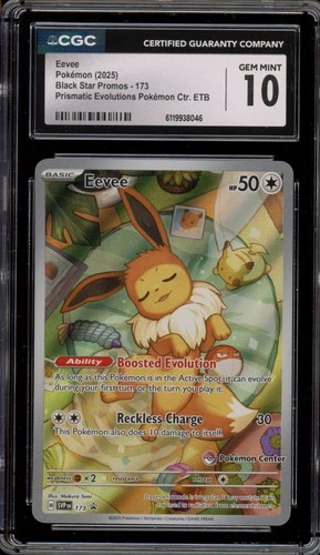 Pokemon Center Stamp Promo Eevee Prismatic Evolutions ETB SVP EN 173 CGC 10