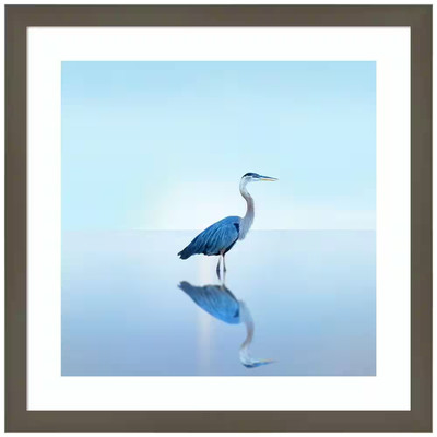 ''Beachscape Heron II'' by James Mcloughlin 1 Piece Wood Framed Color Animal Photo