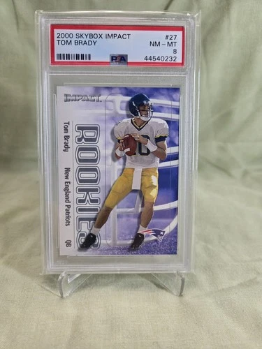 2000 Skybox Impact Tom Brady #27 (RC) PSA 8 Free Shipping Rookie Card
