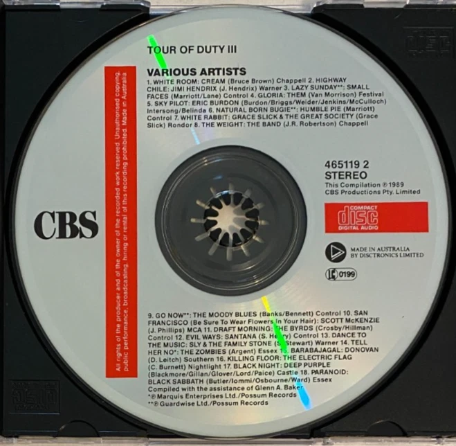 Various – Tour Of Duty III CD 1989 - Image 3 of 3