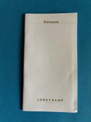 Longchamp Address Book White Paper 5.75 in L x 3 in W