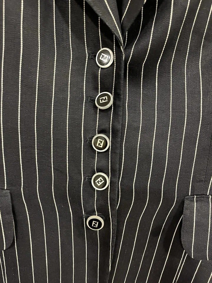 Traje Falda Fendi (Outéntica) Talla 40 (Reino Unido) Hecho en Italia Perfecto Estado 62 % Lino Foto 4 de 4