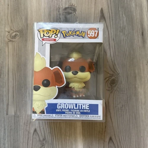 Funko Pop Games Pokemon #597 Growlithe Vinyl Figure w/ Protector