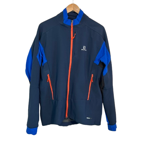 Salomon Momentum Giacca Soft Shell Uomo XL Blu AdvancedSkin Dry Shell