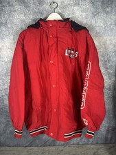 Vintage new mexico lobos starter jacket mens medium red 90s hooded full sip ncaa