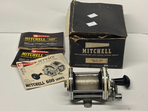 VINTAGE GARCIA MITCHELL 600, FISHING REEL BOXED WITH INSTRUCTIONS.