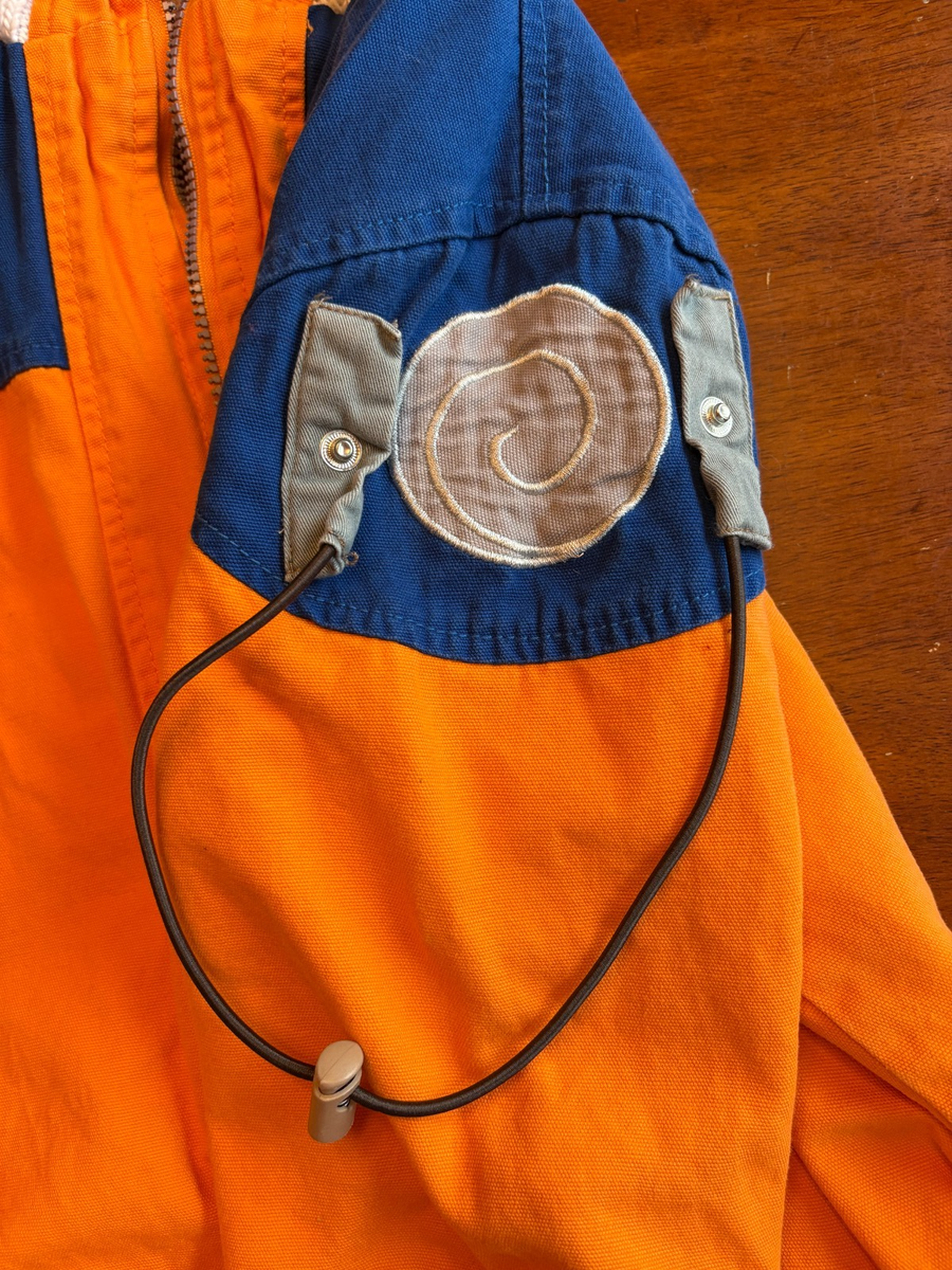 Vintage Naruto 2002 Viz Media cosplay orange blue zip jacket size