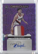 2023-24 Panini Obsidian Electric Etch Purple Flood 41/49 Rayan Rupert Auto 1s2h