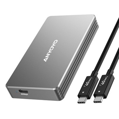 ANYOYO 40Gbps M.2 NVMe SSD Enclosure with Aluminum Alloy Heat Dissipation, No...