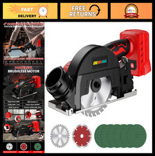 4" Cordless Cut-Off Tool, 500W Mini Saw, 12000RPM, 6 Wheels & Blades for Metal,