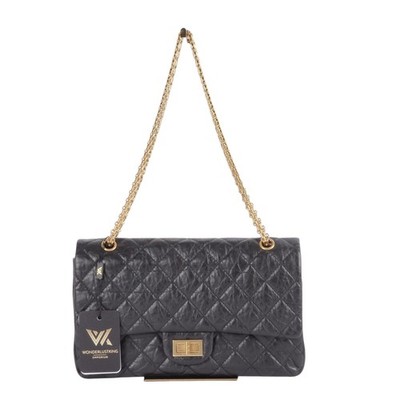Chanel 2.55 Re-Issue Maxi Double Flap Aged Calfskin / Gold Fullset OP:  11300