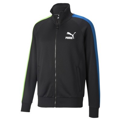 PUMA Iconic T7 Full Zip Track Jacket Mens Blue Casual Athletic Outerwear 530095-