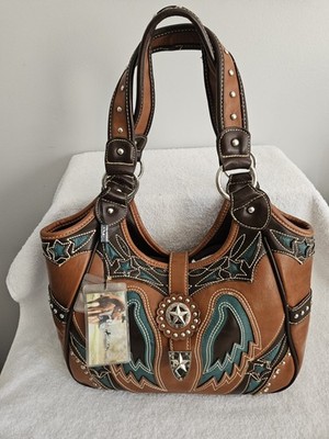 Montana West NEW Western Shoulder Handbag Purse with Rhinestones