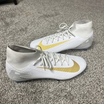 Nike Zoom Mercurial Superfly 10 Academy Custom White/Gold HQ3271-900 Size 12