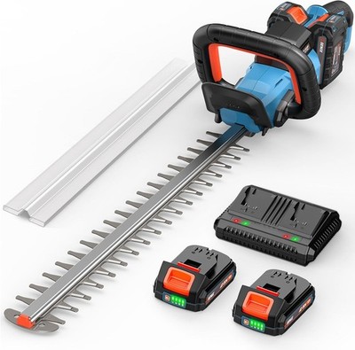 SENIX 40V Hedge Trimmer 24 Inch 2 Batteries Dual-Port Charger