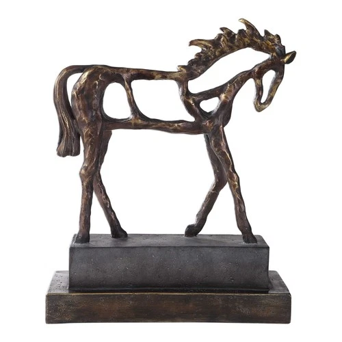 Uttermost - Sculpture - Accessories - Titan Horse - 16.5 inch Sculpture - 13.5 - Picture 1 of 4