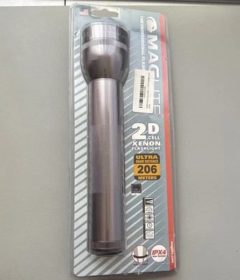 Maglite Heavy-Duty Xenon 2-Cell D Flashlight, Ulra Beam Distance 206 Meters