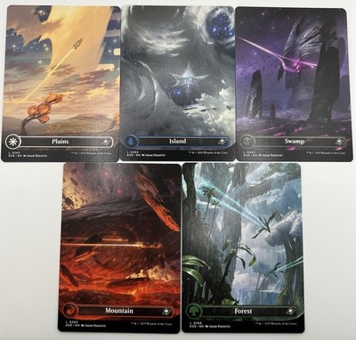 MTG Edge of Eternities Full Art Borderless Land Set #262-266 Pack Fresh NM