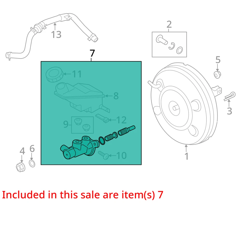 Главный цилиндр тормоза 2017 Hyundai Santa Fe от оригинального производителя 113 000 миль - LKQ385865425 - Изображение 4 из 4