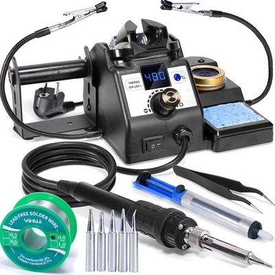 Yihua 926LED-IV 60W Lötstation mit Entlötpumpe und ESD-sicheren Tools für Profis