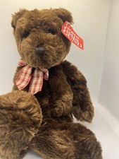Gund vintage Brown Teddy Bear, Plush Medium 14" fao schwartz Berry Long Legs