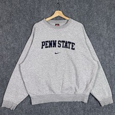 Vintage Y2K Nike Team Tag Penn State University Center Swoosh Sweatshirt Sz Lrg
