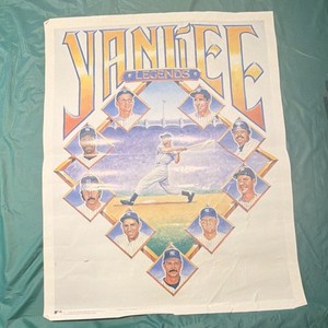 New York Yankees Legends Baseball Lithograph Poster Print MLB Art Collectible