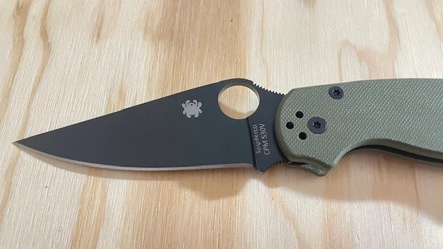 Spyderco Golden.Colorado U.S.A. Earth Olive Handle CPM S30V Black Plain Blade - Image 4 of 4